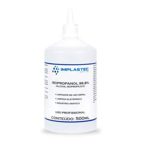Álcool Isopropílico 99,8%, 500Ml, Implastec Md9 9156 - Imagem do Produto