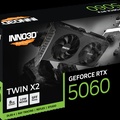 Placa De Vídeo Geforce Ddr7 08Gb/128 Bits Rtx 5060 Inno3D Twin, 2 Fans, Dp, Hdmi, N50602-08D7-195071N, Preta