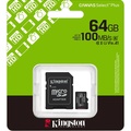 Cartão de Memória 064 GB Kingston Canvas Select Plus, MicroSD, Classe 10, C/ Adaptador, Sdcs3/64Gb