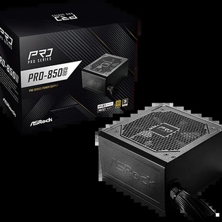 Fonte Atx 0850 W Asrock Pro-850G, 80 Plus Gold, Pfc Ativo, Com Cabo, Com Caixa, Preta