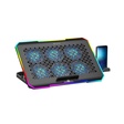 Imagem 1 de Base Notebook C3Tech Nbc-550Bk, 17.3", Preto, Usb 2.0, 6 Fans, Controle Velocidade, Rgb