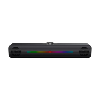Soundbar Gamer C3tech Sb-50Bk, Rgb, Áudio 2.0, 3Watts x2, P2 + Usb, Preta