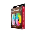Imagem 2 de Cooler Fan Argb C3Tech F9-L170Bkrgb, Controlável, 6 Pinos, Led, 120X120X25 Mm, Preto