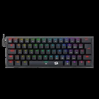 Teclado Gamer Usb Mecânico Redragon Anivia, Preto, Switch Blue, Rgb, Abnt2, K614-Rgb