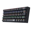 Imagem 2 de Teclado Gamer Usb Mecânico Redragon Lakshmi, Preto, Switch Azul, Rgb, Abnt2, K606R