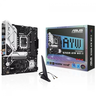 Placa Mãe 1700 12ª, 13ª, 14ª Geração Asus Prime B760M-Ayw Wifi II, Ddr5 096Gb, Hdmi, Usb 3.2, M2/Nvme, Preta