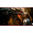 Miniatura de Mousepad Gamer Kmex FX-X7935301 Dragon Queen, 80x35 Cm, Borda Costurada