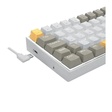 Imagem 4 de Teclado Gamer Usb Mecânico Redragon Lakshmi, Amarelo/Branco/Cinza, Switch Brown, Branco, Abnt2, K626-Yl-Wt-Gy