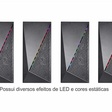 Imagem 2 de Gabinete Gamer Kmex Cg-15Nx Micro, Sem Fonte, Sem Fan, Led Rgb, Lateral De Acrilico, Preto