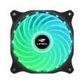 Cooler Fan Rgb C3Tech F9-L150Rgb, Conector 4+3, Led, 120X120X25 Mm, Preto