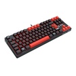 Imagem 3 de Teclado Gamer Usb Mecânico Redragon Flamengo Nation, Preto, Switch Brown, Led Vermelho e Branco, Abnt2, Fl576