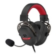 Imagem 2 de Headset Gamer Redragon Aurora H376Br, Usb, 7.1, Preto com Vermelho