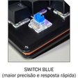 Imagem 4 de Teclado Gamer Usb Mecânico Kmex Dracarys-kgdb28, Preto, Switch Blue, Led, Abnt2