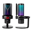 Imagem 1 de Microfone Condensador Redragon Fenris Gm301, Rgb, Usb, Suporte Antivibração, Preto
