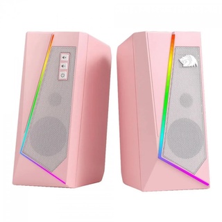 Caixa De Som Gamer Redragon, Anvil Gs520P, 3Watts x2, Áudio 2.0, P2, Usb, Rgb, Rosa