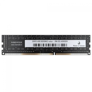 Memória Desktop Ddr3 04Gb/1600 Mhz Rise Mode, Cl11, 1.5V, Rm-D3-4G1600V, Preta