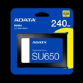 Ssd Sata3 240 Gb Adata Asu650Ss-240Gt-R, Lê: 520 Mb/S, Grava: 450 Mb/S