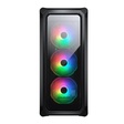 Imagem 2 de Gabinete Gamer Cougar 385Cc50.0003 Archon 2 Black, 3 Fans, Rgb, Sem Fonte, Vidro Temperado, Preto