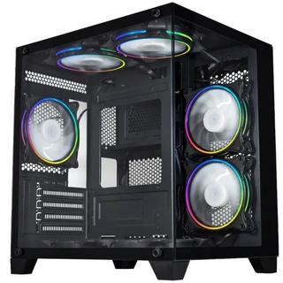 Gabinete Gamer Kmex Cg-0305 Micro III, Sem Fonte, Sem Fan, Lateral De Vidro, Preto