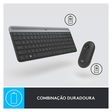 Imagem 6 de Kit Teclado E Mouse Sem Fio Logitech Mk470, Preto e Cinza, Wireless, Layout Us, 920-009268