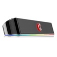 Imagem 3 de Soundbar Gamer Redragon Adiemus GS560, Rgb, Áudio 2.0, 3Watts x2, P2, Usb, Preta