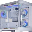 Imagem 1 de Gabinete Gamer Kmex Cg-W1Ag Aqua Curva, Sem Fonte, Sem Fan, Branco, Lateral De Vidro