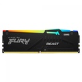 Memória Desktop Ddr5 08Gb/5200 Mhz Kingston Fury Beast, Rgb, Cl 36, 1.25V, Kf552C36Bbea-8, Preta