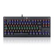 Imagem 1 de Teclado Gamer Usb Mecânico Redragon Dark Avenger, Preto, Switch Blue, Rainbow, Abnt2, K568R