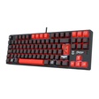 Imagem 2 de Teclado Gamer Usb Mecânico Redragon Flamengo Nation, Preto, Switch Brown, Led Vermelho e Branco, Abnt2, Fl576