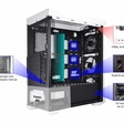 Imagem 2 de Gabinete Gamer Kmex Cg-W1B1 White Trooper Rítmico, Sem Fonte, 3 Fans, Led Rgb, Branco, Lateral Acrílico