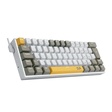 Imagem 1 de Teclado Gamer Usb Mecânico Redragon Lakshmi, Amarelo/Branco/Cinza, Switch Brown, Branco, Abnt2, K606-Yl-Wt-Gy