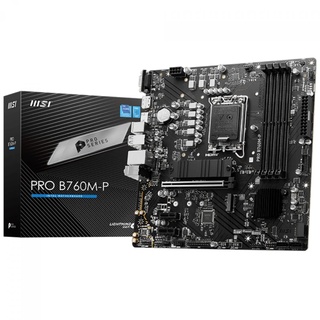 Placa Mãe 1700 12ª, 13ª, 14ª Geração Msi Pro B760M-P, Ddr5 192Gb, Dp, Hdmi, Vga, Usb 3.2, M2/Nvme, Preta