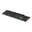 Imagem 1 de Teclado Gamer Usb Mecânico Kmex Flashstrike Ki-Ec28, Preto, Switch Blue, Led, Abnt2