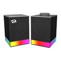 Caixa De Som Gamer Redragon, Glyph Gs517, 5Watts x2, Áudio 2.0, Bluetooth, Usb, Rgb, Preto