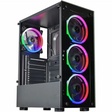 Miniatura de Gabinete Gamer Kmex Cg-10W5 Elite, Sem Fonte, 3 Fans, Rgb, Preto, Lateral De Vidro