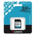 Cartão de Memória 512 Gb Kingston Canvas Go Plus, Sd, Classe 10, V30, Sdg4/512Gb