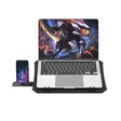Imagem 3 de Base Notebook C3Tech Nbc-40Bk, 15.6", Preto, Usb 2.0, 2 Fans 12X12 Cm, Led Azul