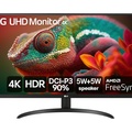 Monitor Led 32", 060Hz, 4Ms, Lg 32Ur500-B, Va, 4K, Dp, Hdmi, Alto Falante, Vesa, Preto