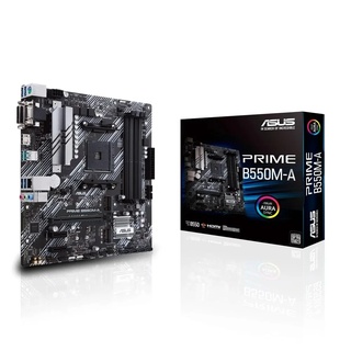 Placa Mãe Am4 Asus Prime B550M-A, Ddr4 128Gb, 2x M2/Nvme, Hdmi, Dvi, Vga, Preta