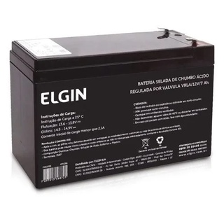 Bateria Selada Chumbo Elgin Nobreak 12V x 7Ah