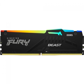 Memória Desktop Ddr5 16Gb/5200 Mhz Kingston Fury Beast, Rgb, Cl 40, 1.25V, Kf552C40Bba-16, Preta