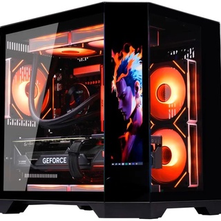 OPENBOX - Gabinete Gamer Aquário Kmex Cg-02Kv Ângulo, Sem Fonte, Sem Fn, Lateral Vidro, Monitor Dynamic, Preto
