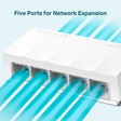 Imagem 4 de Switch 05 Portas Tp-Link Ls1005, Fast Ethernet, 10/100 Mbps, Case Plástico