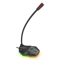 Microfone Condensador Redragon Stix Gm-99, Usb, Pedestal Rgb, Preto