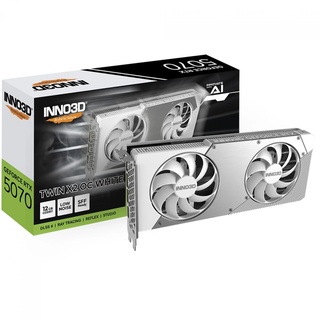 Placa De Vídeo Geforce Ddr7 12Gb/192 Bits Rtx 5070 Inno3D Twin, 2 Fans, Dp, Hdmi, N50702-12D7X-195064W, Branca