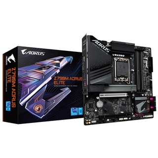Placa Mãe 1700 12ª, 13ª, 14ª Geração Gigabyte Z790M Aorus Elite, Ddr5 192Gb, Dp, Hdmi, Usb3.2, M2/Nvme, Preta