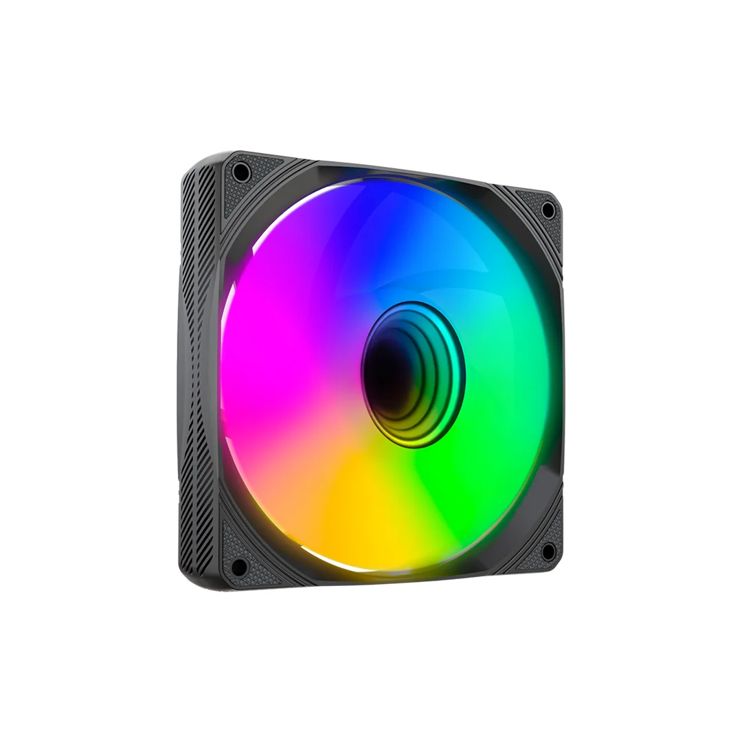 Cooler Fan Rgb C3Tech F9-L320Bk, Controlável, 6 Pinos, Led, 120X120X25 Mm, Preto