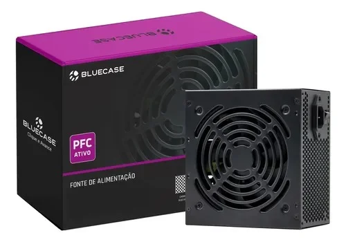 Fonte Atx 0350 W Bluecase, Blu350-Pfcps2Bx, Pfc Ativo, Com Cabo, Com Caixa, Preta, Bccpfc