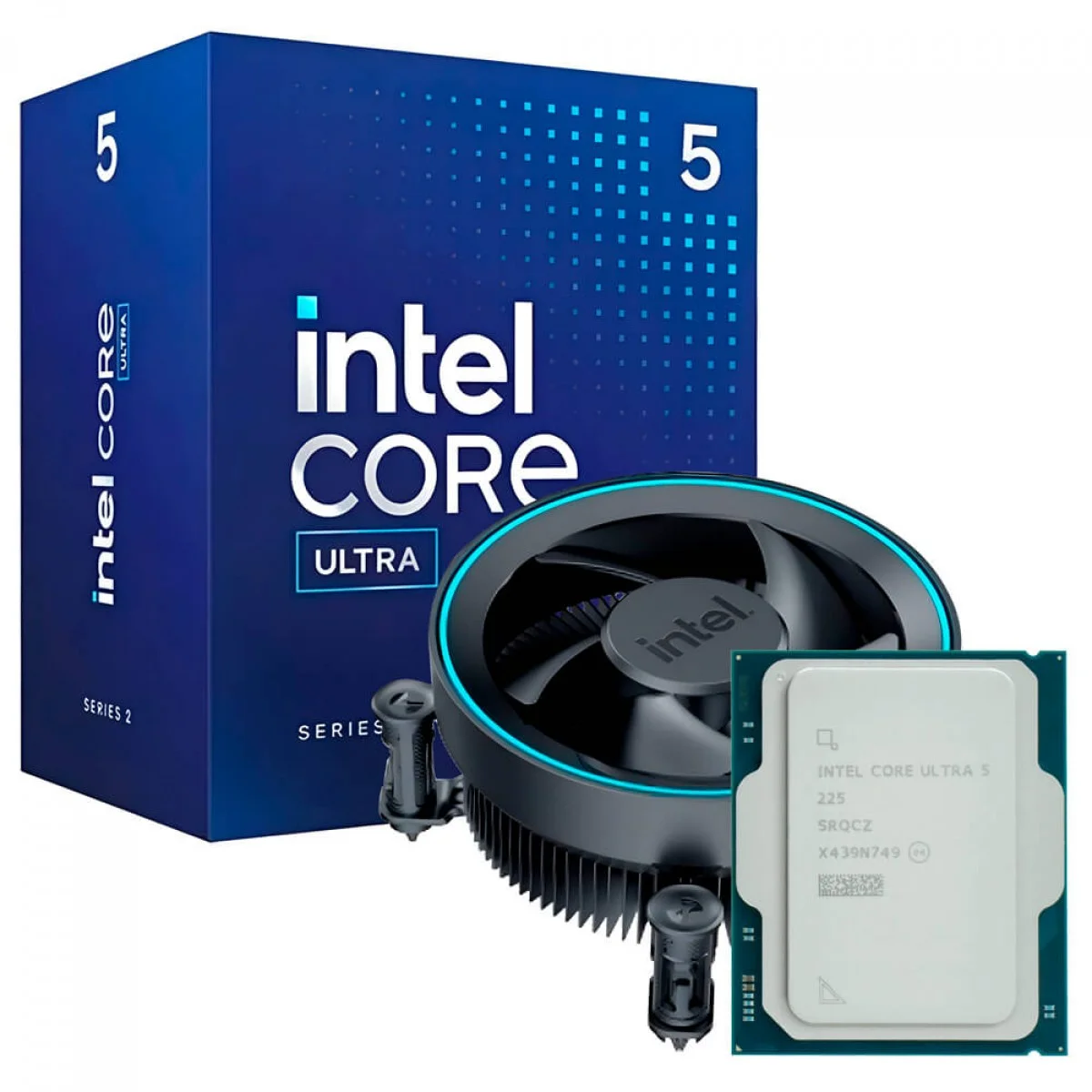 Processador 1851 Intel 15ª Geração Core Ultra 225, 3.30Ghz, Max 4.9Ghz, Cache 20Mb, Com Vídeo, Bx80768225