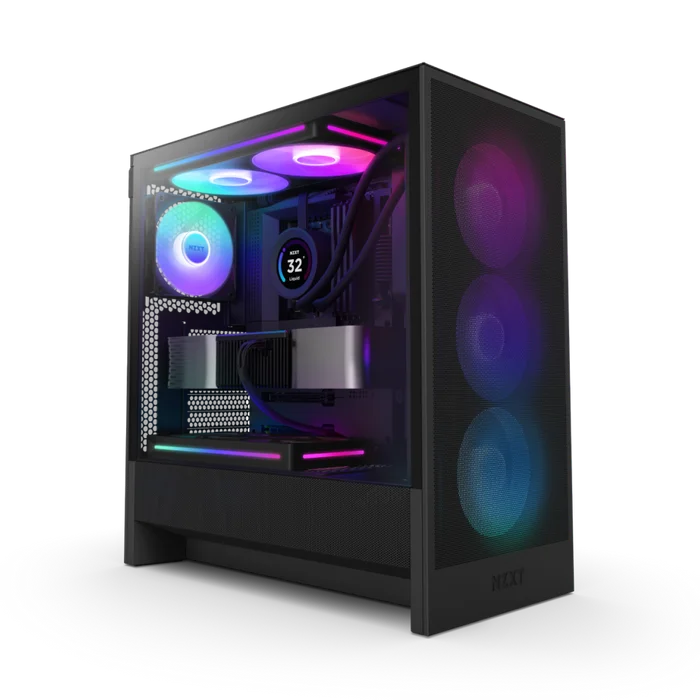Gabinete Gamer Nzxt Cc-H52Fb-R1, Sem Fonte, 2 Fans, Preto, Lateral De Vidro